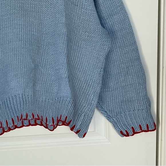 Vernacular lobster crewneck pullover sweater blue 54174 - Picture 12 of 15